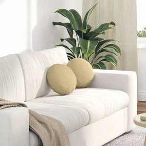 vidaXL Perne de Șezut 2 pcs Gri Verde Ø 30 cm Țesătură din corduroy imagine