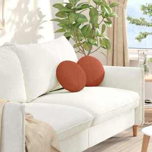 vidaXL Perne de Șezut 2 pcs Roșu portocalie Ø 30 cm imagine