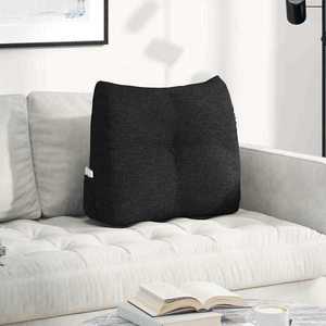 vidaXL Perna pentru spate Negru 60 x 24 x 50 cm țesătură imagine