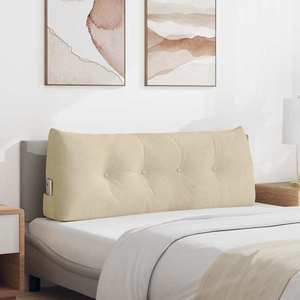 vidaXL Perna pentru spate Crem 120 x 24 x 50 cm țesătură imagine