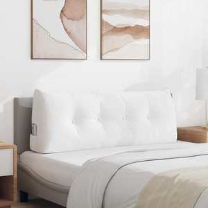 vidaXL Perna pentru spate Alb 120 x 24 x 50 cm țesătură imagine