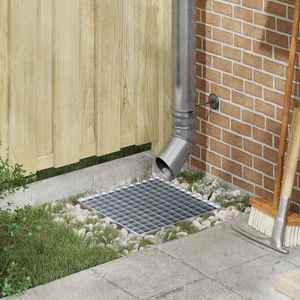 vidaXL Grătar Argintiu 40 x 40 x 2 cm Oțel galvanizat prin imersie imagine