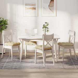 vidaXL Perne de Șezut 4 pcs Crem 45 x 45 x 12 cm țesătură imagine