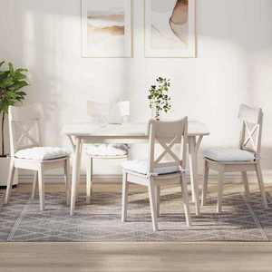 vidaXL Perne de Șezut 2 pcs Alb 40 x 40 x 6 cm țesătură imagine