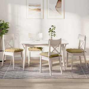 vidaXL Perne de Șezut 4 pcs Gri Verde 40 x 40 x 6 cm imagine