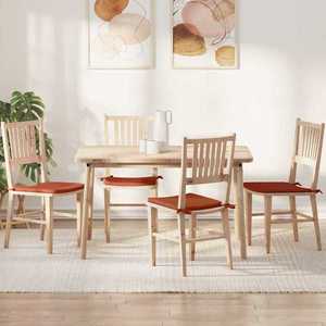 vidaXL Perne de Șezut 4 pcs Roșu portocalie 40 x 40 x 3 cm imagine