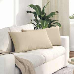 vidaXL Perne pentru canapea 2 pcs Crem 80 x 40 cm țesătură imagine
