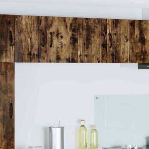 vidaXL Dulapuri de perete pentru bucătărie cu ușă 2 pcs Stejar fumuriu imagine