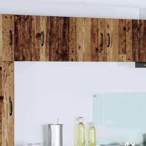 vidaXL Dulapuri de perete pentru bucătărie cu raft 2 pcs Lemn Vechi imagine