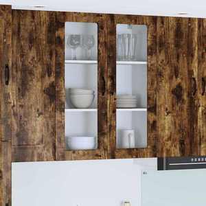 vidaXL Dulap suspendat de bucătărie Stejar fumuriu 80 x 31 x 100 cm imagine