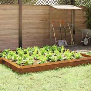 vidaXL Gard pentru melci 4 pcs Ruginit 50 x 3, 5 x 25 cm imagine