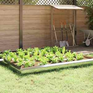 vidaXL Gard pentru melci 4 pcs Argintiu 100 x 3, 5 x 25 cm imagine