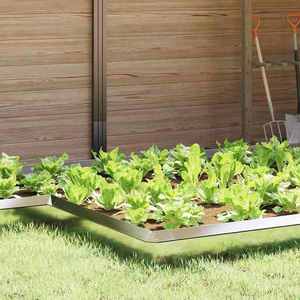 vidaXL Gard pentru melci 4 pcs Argintiu 13, 5 x 13, 5 x 25 cm imagine