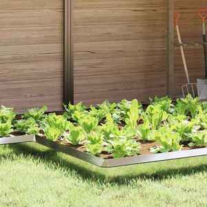 vidaXL Gard pentru melci 4 pcs Argintiu 13, 5 x 13, 5 x 25 cm imagine