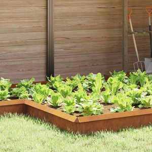 vidaXL Gard pentru melci Ruginit 13, 5 x 13, 5 x 25 cm imagine