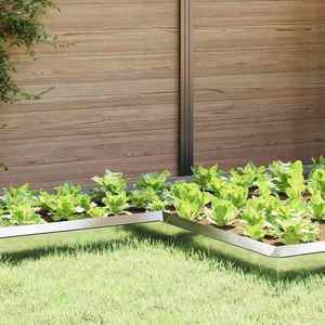 vidaXL Gard pentru melci 4 pcs Argintiu 10 x 10 x 25 cm imagine