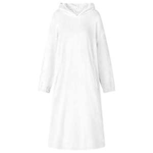 vidaXL Hanorac pătură Alb s Flanelă imagine