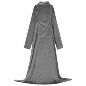 vidaXL Hanorac pătură Gri închis Flanelă imagine