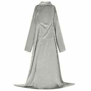 vidaXL Hanorac pătură Gri Flanelă imagine