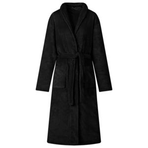 vidaXL Robe fără glugă Negru s Flanelă imagine