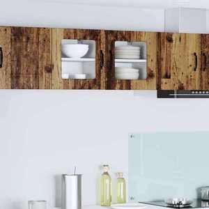 vidaXL Dulap suspendat de bucătărie 2 pcs Lemn Vechi 40 x 31 x 40 cm imagine