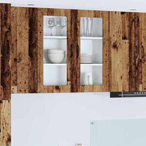 vidaXL Dulap suspendat de bucătărie cu raft Lemn Vechi 80 x 31 x 80 cm imagine