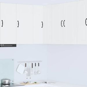 vidaXL Dulap suspendat de bucătărie Alb 57 x 57 x 80 cm Lemn compozit imagine