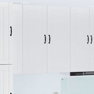 vidaXL Dulap suspendat de bucătărie cu ușă Alb lucios 40 x 31 x 100 cm imagine