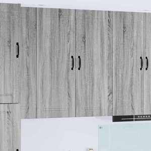 vidaXL Dulap suspendat de bucătărie cu ușă Gri Sonoma 40 x 31 x 100 cm imagine