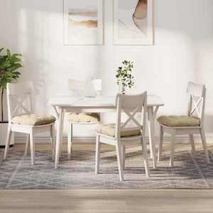 vidaXL Perne de Șezut 4 pcs Crem 45 x 45 cm Țesătură din microfibră imagine