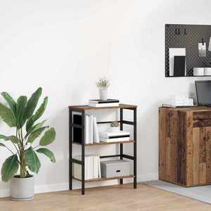 vidaXL Raft pentru cărți Lemn Vechi 60 x 29, 5 x 81 cm Lemn compozit imagine