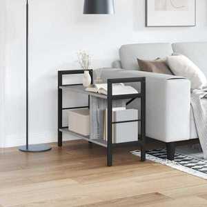 vidaXL Raft pentru cărți Gri Sonoma 75 x 30 x 58, 5 cm Lemn compozit imagine