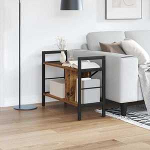 vidaXL Raft pentru cărți Lemn Vechi 75 x 30 x 58, 5 cm Lemn compozit imagine