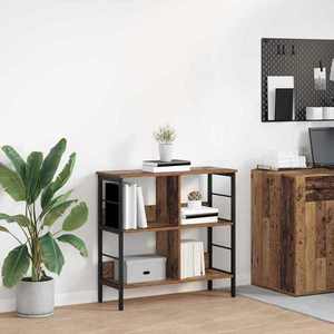 vidaXL Raft pentru cărți Lemn Vechi 82 x 32 x 79 cm Lemn compozit imagine