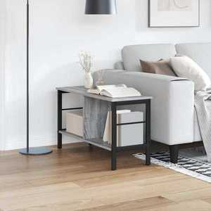 vidaXL Raft pentru cărți Gri Sonoma 82 x 32 x 47 cm Lemn compozit imagine