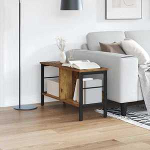 vidaXL Raft pentru cărți Lemn Vechi 82 x 32 x 47 cm Lemn compozit imagine