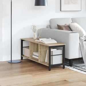 vidaXL Raft pentru cărți Stejar Sonoma 102 x 32 x 40, 5 cm imagine