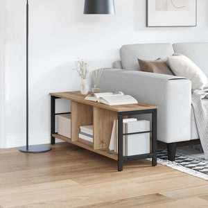 vidaXL Raft pentru cărți Stejar Artizanal 102 x 32 x 40, 5 cm imagine