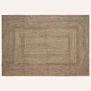 vidaXL Covor Natural și negru 200 x 290 cm Iută imagine