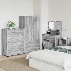 vidaXL Dulapuri de depozitare 2 pcs Gri Sonoma 80 x 48 x 105 cm imagine