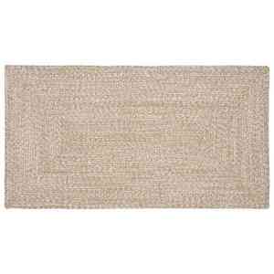 vidaXL Covor Natural și alb 60 x 110 cm Iută imagine