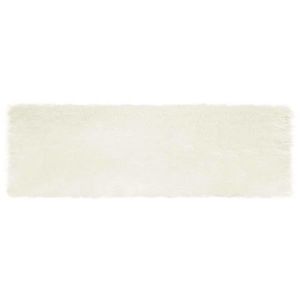 vidaXL Covor din Lână Faux Tafalla Alb 80 x 250 cm Poliester imagine