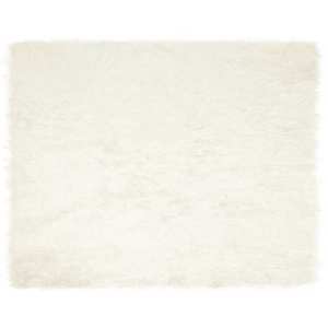 vidaXL Covor din Lână Faux Tafalla Alb 200 x 280 cm Poliester imagine