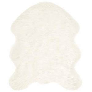 vidaXL Covor din Lână Faux Tafalla Alb 50 x 80 cm Poliester imagine