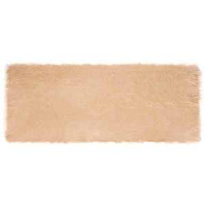 vidaXL Covor din Lână Faux Tafalla Bej 80 x 200 cm Poliester imagine