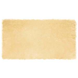 vidaXL Covor din Lână Faux Tafalla Crem 60 x 110 cm Poliester imagine