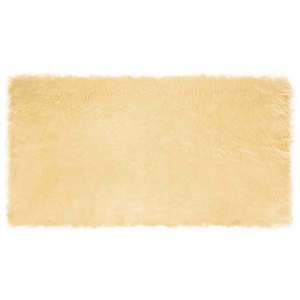 vidaXL Covor din Lână Faux Tafalla Crem 80 x 150 cm Poliester imagine