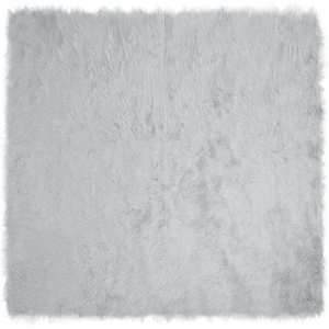 vidaXL Covor din Lână Faux Tafalla Gri 120 x 120 cm Poliester imagine