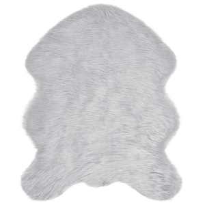 vidaXL Covor din Lână Faux Tafalla Gri 50 x 80 cm Poliester imagine