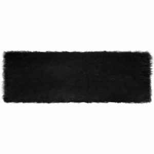 vidaXL Covor din Lână Faux Tafalla Negru 80 x 250 cm Poliester imagine